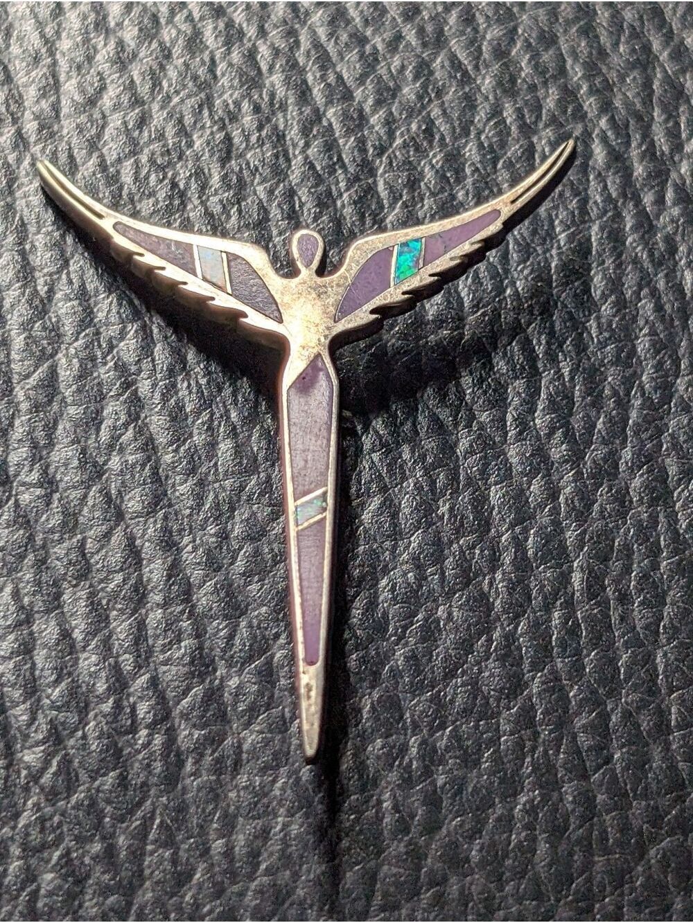 Beautiful Vintage Steven Lavaggi "Angel of Reconciliation" Signed Sterling Silve
